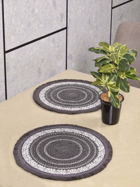 Saral Home Teal Cotton Placemats - Set of 2-picture-30