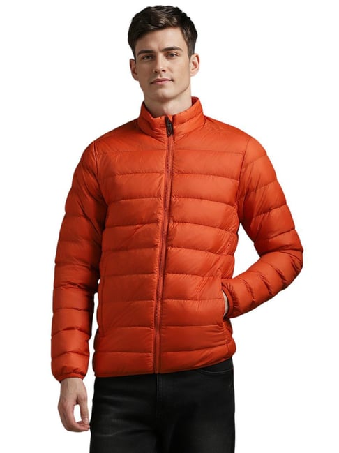 Louis Philippe Orange Polyester Regular Fit Solid Jacket-picture-38