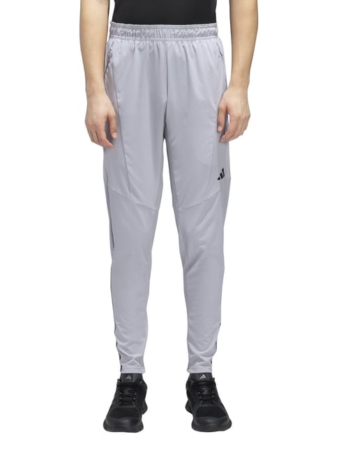 Adidas Grey Regular Fit Sports Trackpants