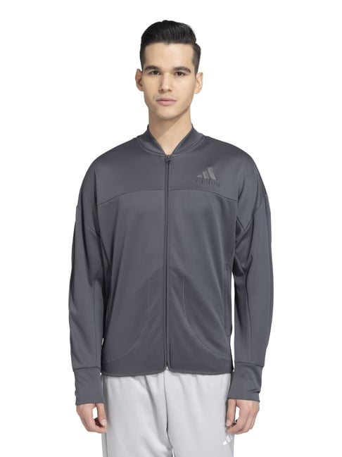 Adidas Grey Regular Fit Sports Jacket