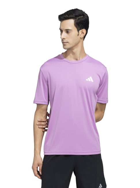 Adidas Purple Regular Fit Sports T-Shirt