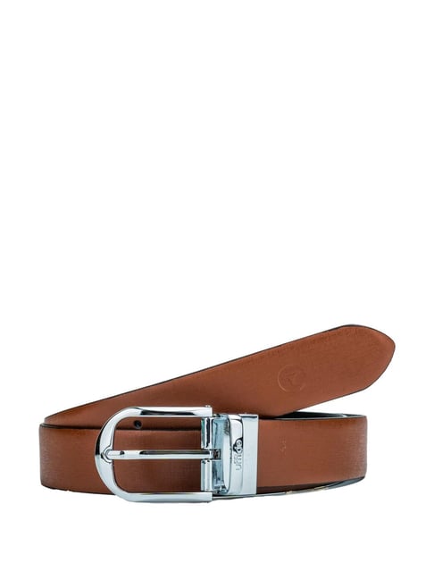 BULCHEE Tan & Black Leather Reversible Belt for Men