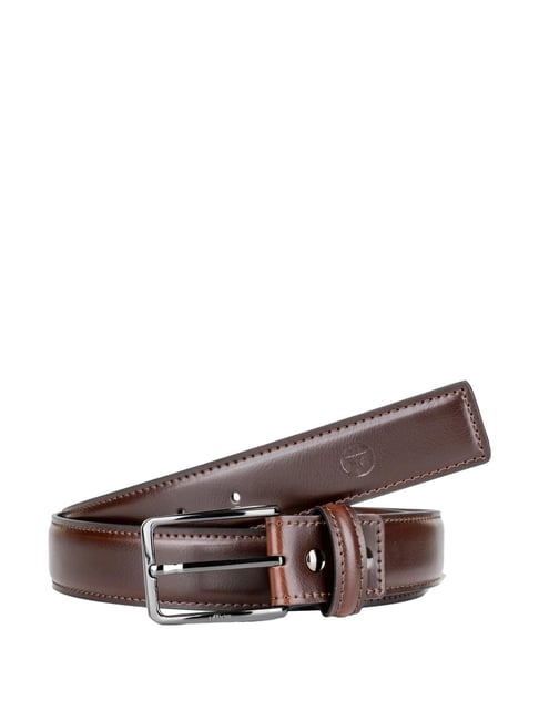 BULCHEE Brown Leather Waist Belt for Men