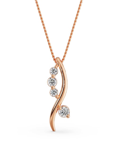 Emori 14k Rose Gold & Diamond Quad Pendant