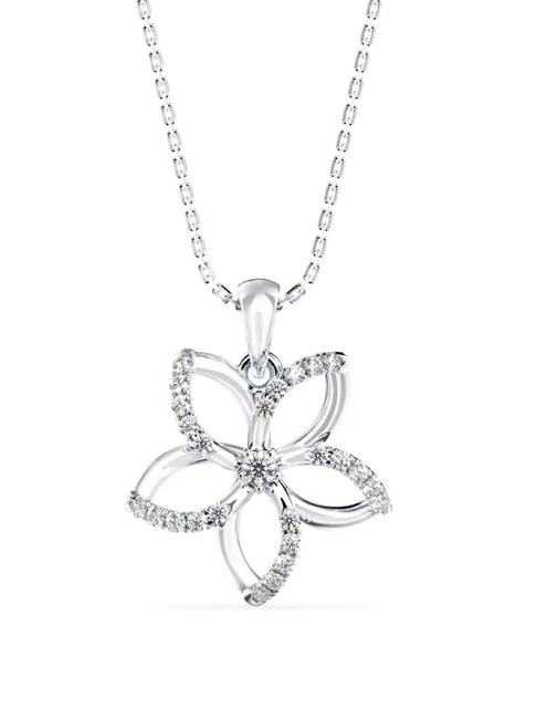 Emori 14k White Gold & Diamond Floral Flourish Pendant-picture-37