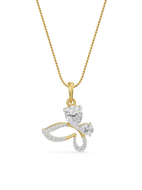 Emori 14k Yellow Gold & Diamond The Radiant Butterfly Pendant