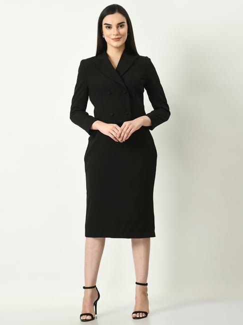 Exude Women Black Regular Fit Formal Suits-picture-14