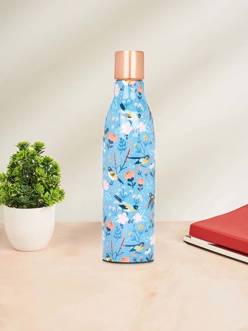 Living Scapes by Pantaloons Blue Copper Water Bottle (750ml)-picture-33