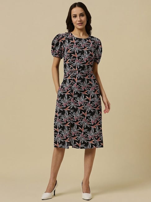 Allen Solly Black Printed Dress-picture-22