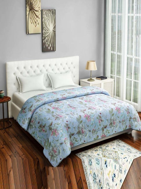 Swayam Midas Monalisa Blue 100% Cotton 120 TC Double Ac Quilt