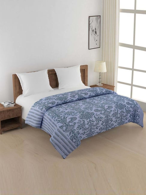 Swayam Veda Blue Pure Cotton 160 TC Double Ac Quilt
