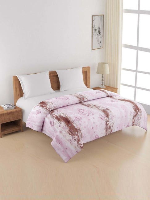 Swayam Veda Soft Pink Pure Cotton 160 TC Double Ac Quilt