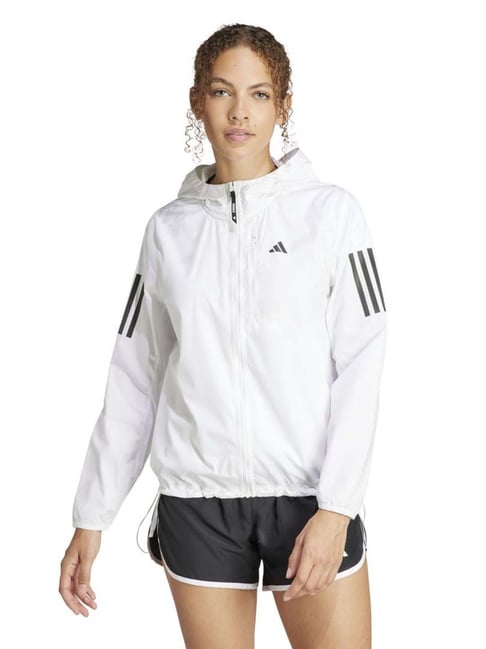 ADIDAS White Plain Sports Jacket