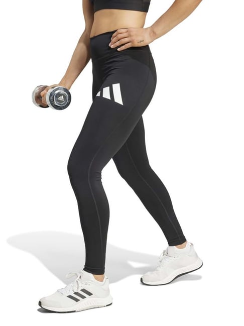 ADIDAS Black Plain Sports Leggings