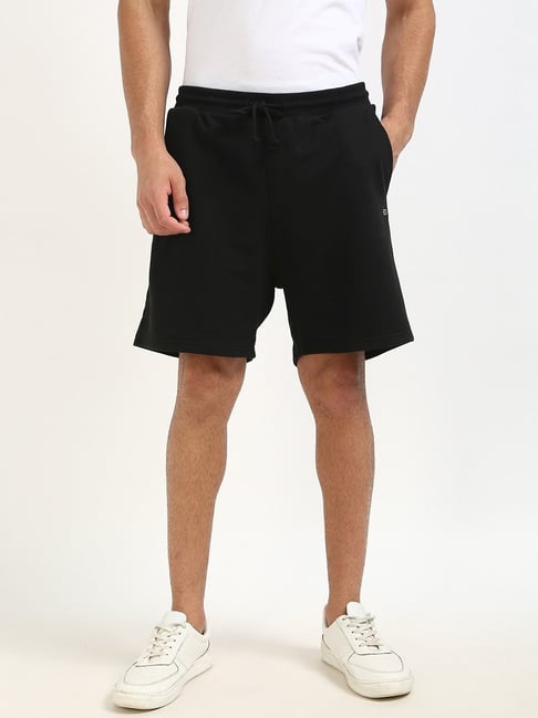 Tommy Hilfiger Black Cotton Regular Fit Shorts-picture-47