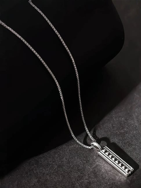 GIVA 925 Silver Oxidized Resourceful Pendant With Box Chain-picture-33