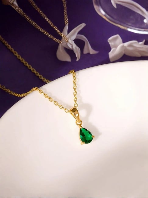 GIVA 925 Silver Golden Peridot Dream Pendant with Link Chain-picture-10