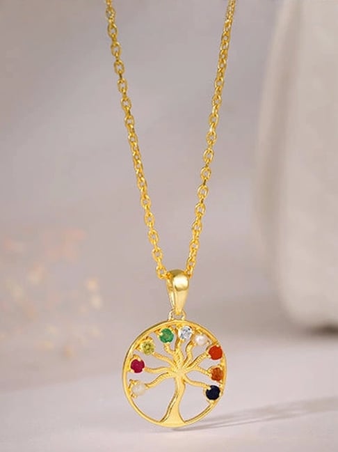 GIVA 925 Silver Golden Prosperity Idol Pendant with Chain-picture-34