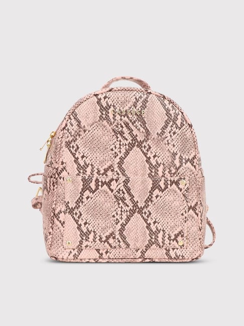 Caprese Pink Faux Leather Extra Large Backpack-picture-10