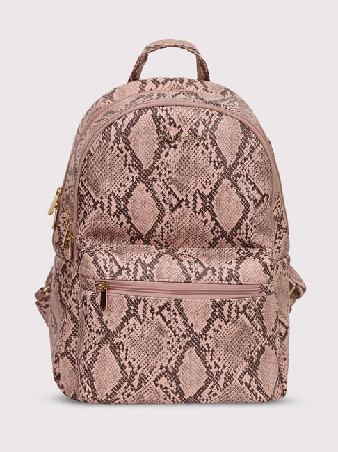Caprese Pink Faux Leather Medium Backpack-picture-20