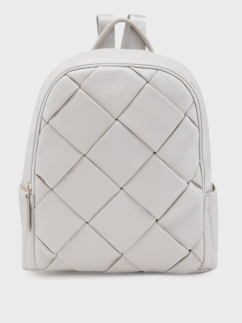 Caprese Beige Faux Leather Medium Backpack-picture-43