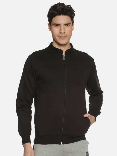 Dollar Black Regular Fit Solid Jacket