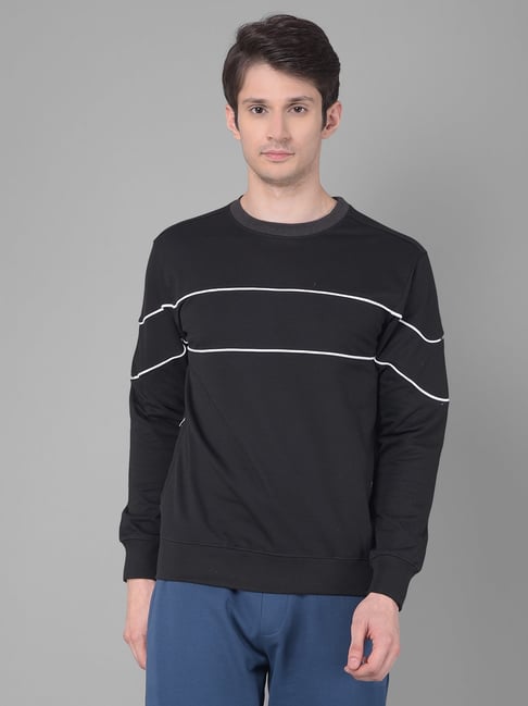 Dollar Black Regular Fit Solid Sweatshirt-picture-26