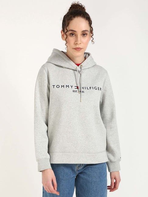 Tommy Hilfiger Grey Heather Regular Fit Hoodie