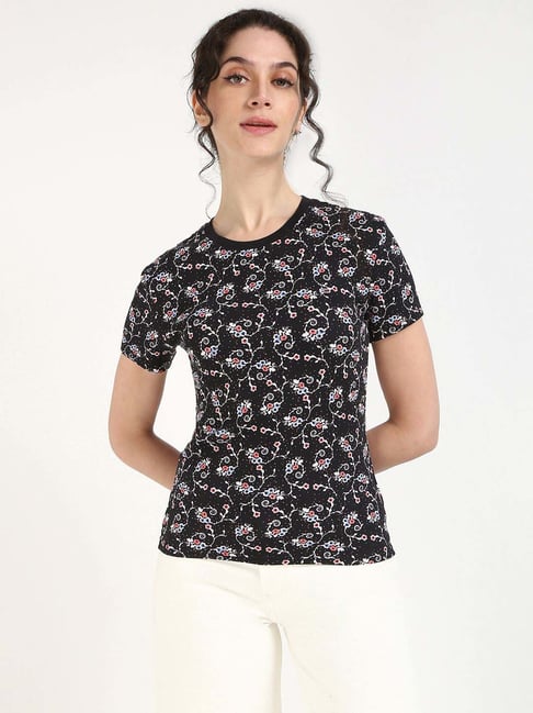 Tommy Hilfiger Small Flowers Cotton Slim Fit Printed T-Shirt