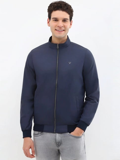 Allen Solly Navy Regular Fit Jacket-picture-19