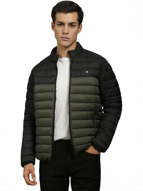 Louis Philippe Green Cotton Regular Fit Quilted Reversible Jacket-picture-40