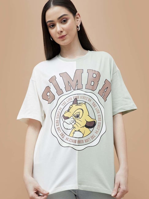 Ginger by Lifestyle Green Cotton Printed T-Shirt-picture-48