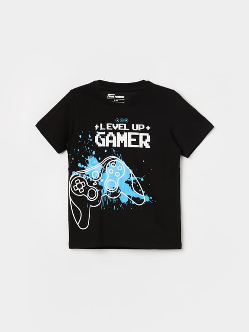 Fame Forever by Lifestyle Boys Black Cotton Graphic T SHIRT-picture-40