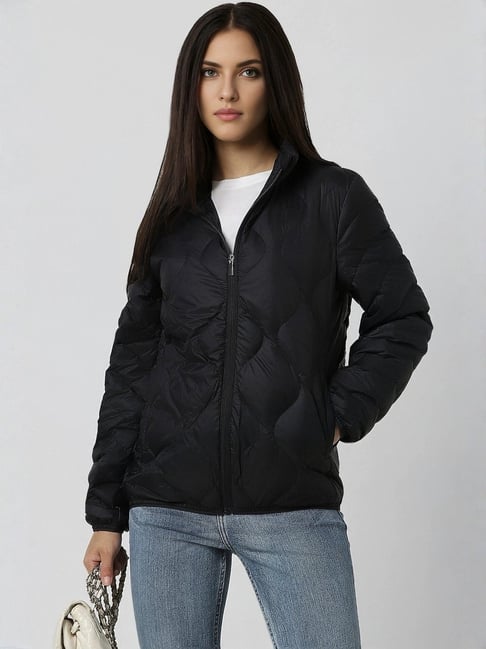 Buy Van Heusen Women Black Solid Casual Jacket Online Tata CLiQ