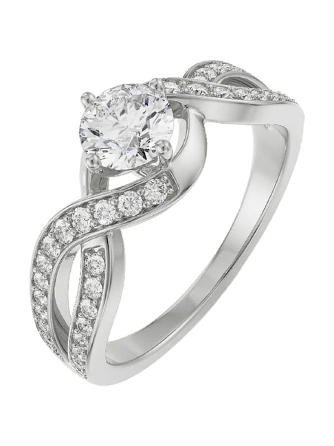 Emori 14k White Gold & Diamond Infinity Round Ring-picture-35