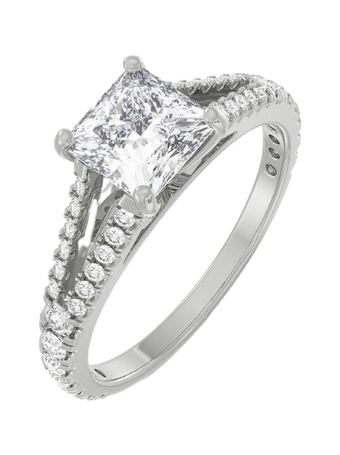 Emori 14k White Gold & Diamond Princess Cut Splendor Ring-picture-34