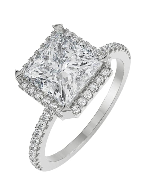Emori 14k White Gold & Diamond Quadret Halo Ring-picture-32