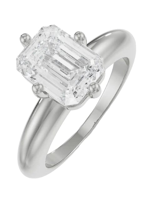 Emori 14k White Gold & Diamond Regular Emerald Ring-picture-18