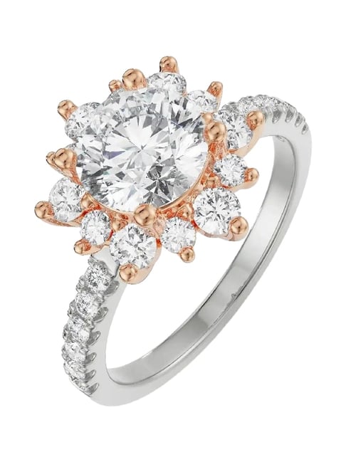 Emori 14k White Gold & Diamond Starry Round Ring-picture-40