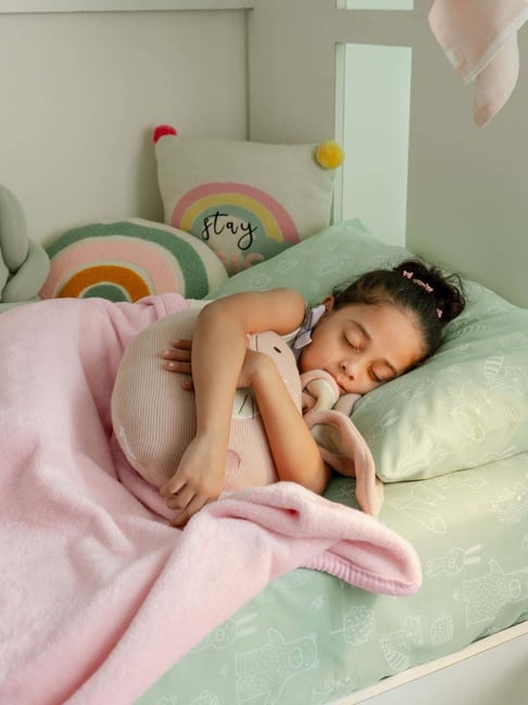 Haus & Kinder Pink Polyester 450 GSM Kids Blanket