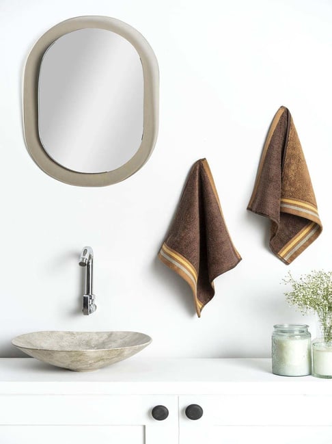 DDecor Brown Cotton 650 GSM Zero Twist Face Towel