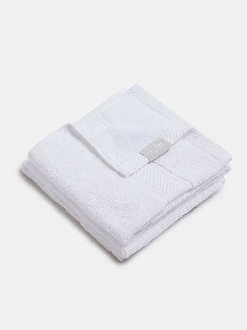 Jockey Essentials White Cotton Terry Ultrasoft Hand Towel - Set of 2-picture-39