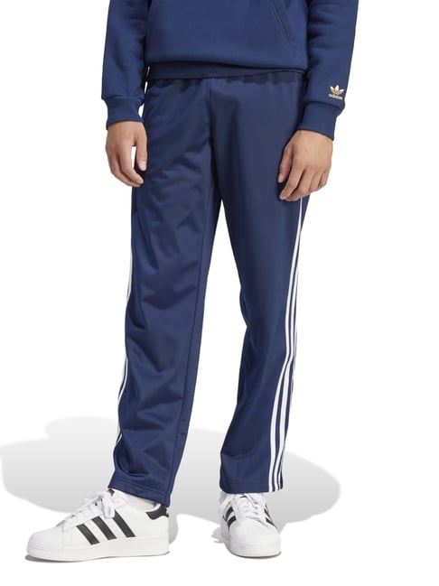 Adidas Originals Blue Regular Fit Striped Sports Trackpants-picture-21
