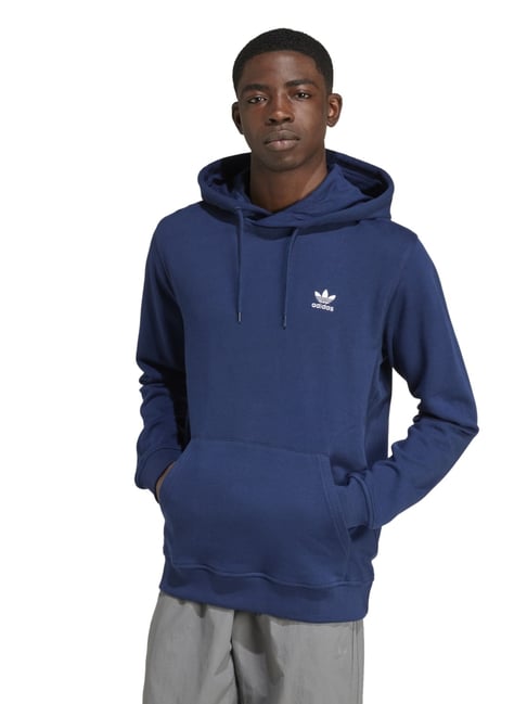 Adidas Originals Blue Regular Fit Sports Hoodie