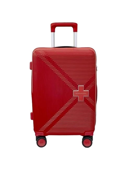 Swiss Military Hard Case Luggage With Lock Swiss Military Red