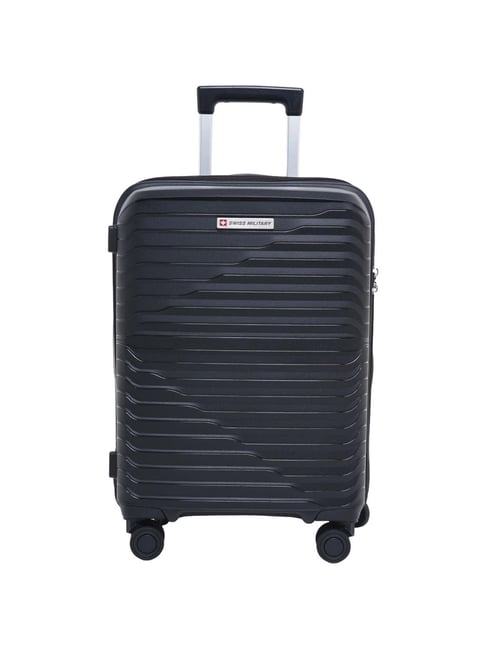 Swiss Military Black Wheels Small Hard Cabin Trolley Bag