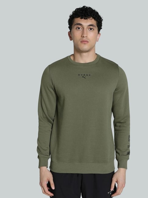Puma Loden Green Cotton Regular Fit Sports Sweatshirt-picture-46