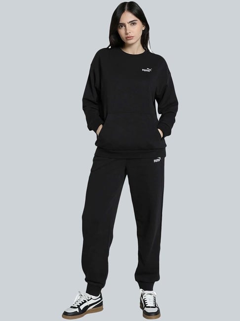 Puma Black Cotton Comfort Fit Sweatsuits-picture-42