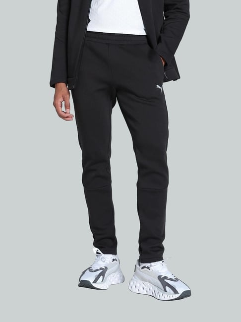 Puma Black Cotton Slim Fit Trackpants-picture-17