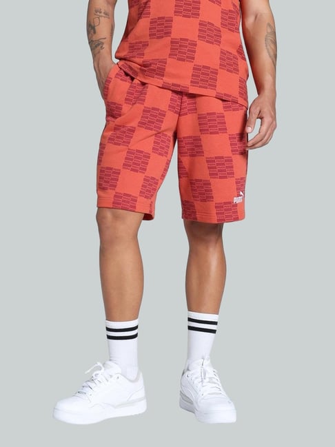 Puma Red Fire Cotton Regular Fit Printed Sports Shorts-picture-22